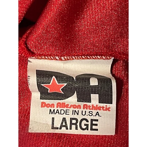 Don Alleson Top Flight Basketball Jersey mens large #12 made USA red - Picture 6 of 9